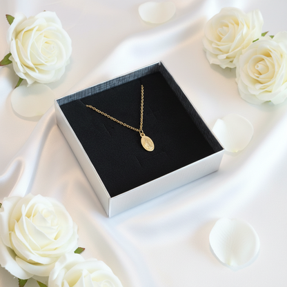 Miraculous Medal Necklace in Gold Stainless Steel with Gift Box