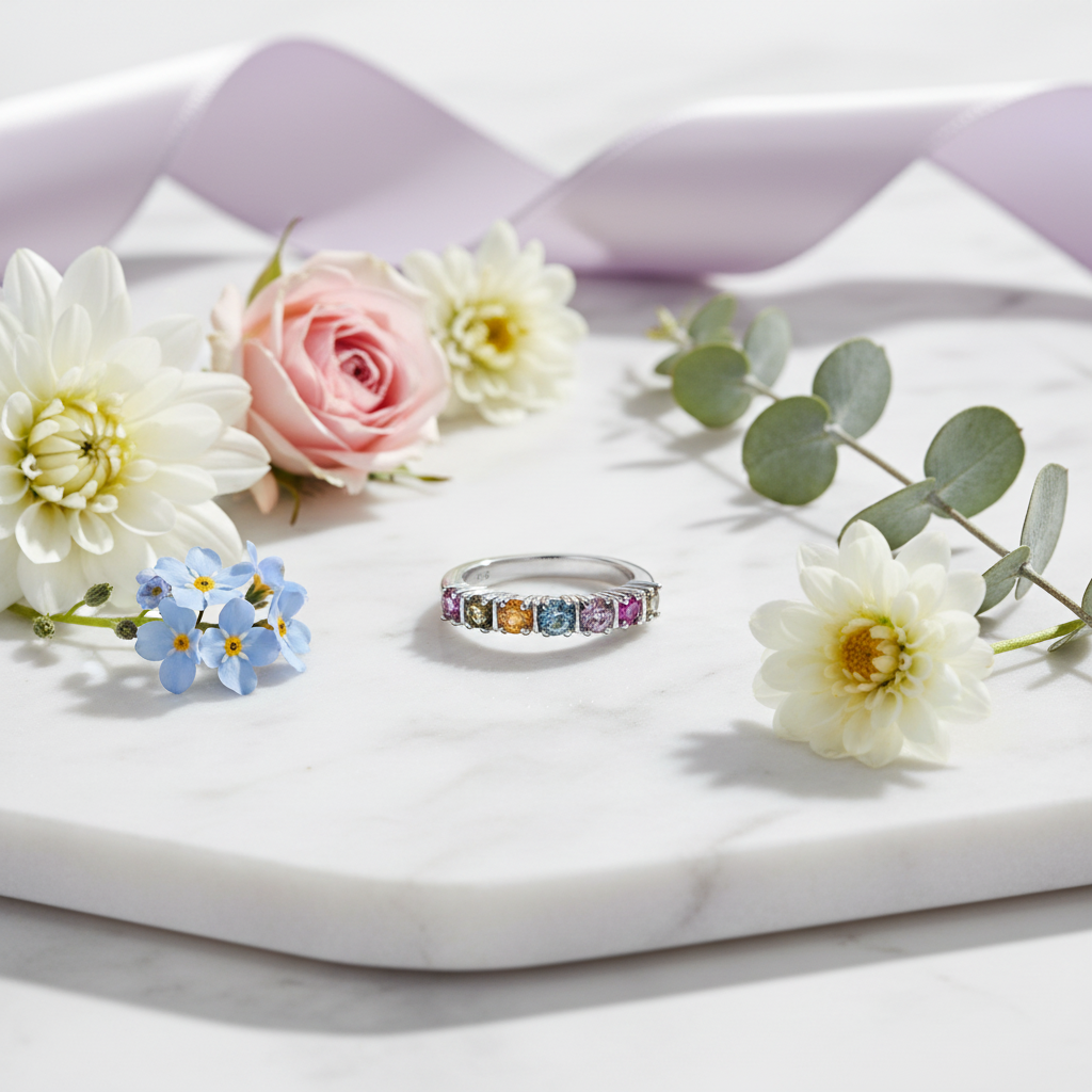 GRACE Gemstone Anniversary Band Ring