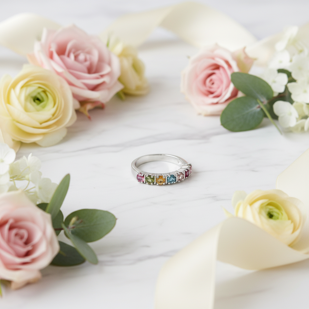 GRACE Gemstone Anniversary Band Ring