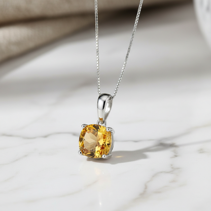 Collier pendentif rond classique en argent sterling avec pierres précieuses GRACE