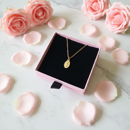 Miraculous Medal Necklace in 14K Gold Plated Stainless Steel