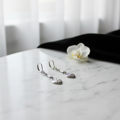 Sacred Heart Earrings in Stainless Steel