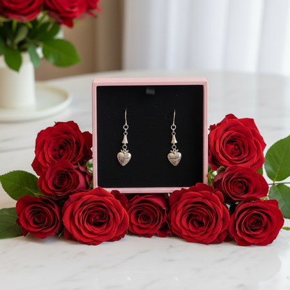 Sacred Heart Earrings in Stainless Steel