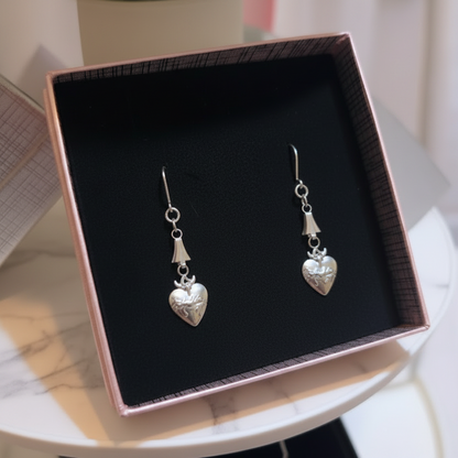 Sacred Heart Earrings in Stainless Steel