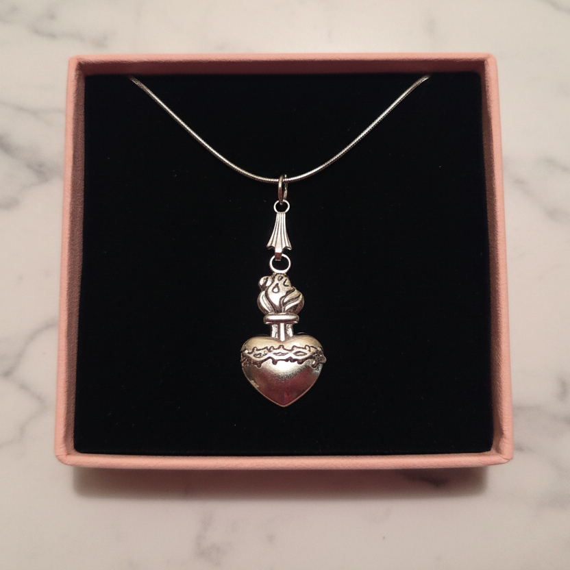 Sacred Heart of Jesus Necklace in Stainless Steel