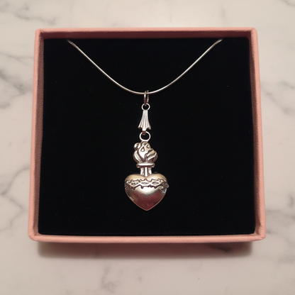 Sacred Heart of Jesus Necklace in Stainless Steel
