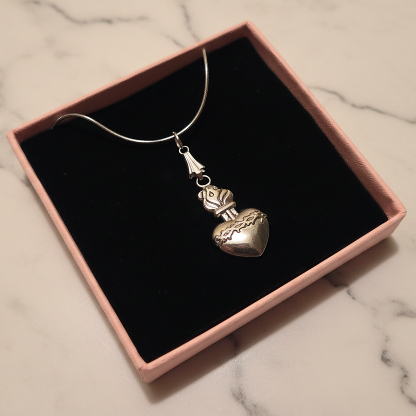 Sacred Heart of Jesus Necklace in Stainless Steel