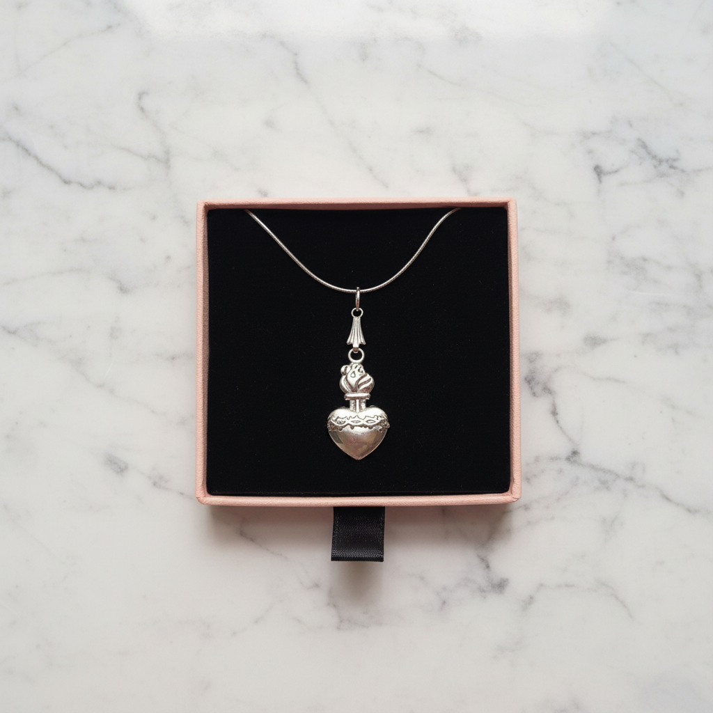 Sacred Heart of Jesus Necklace in Stainless Steel