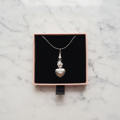 Sacred Heart of Jesus Necklace in Stainless Steel