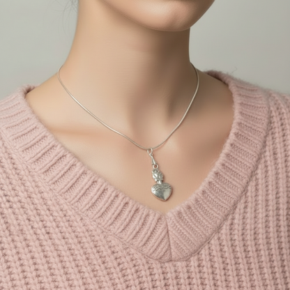 Sacred Heart of Jesus Necklace in Stainless Steel