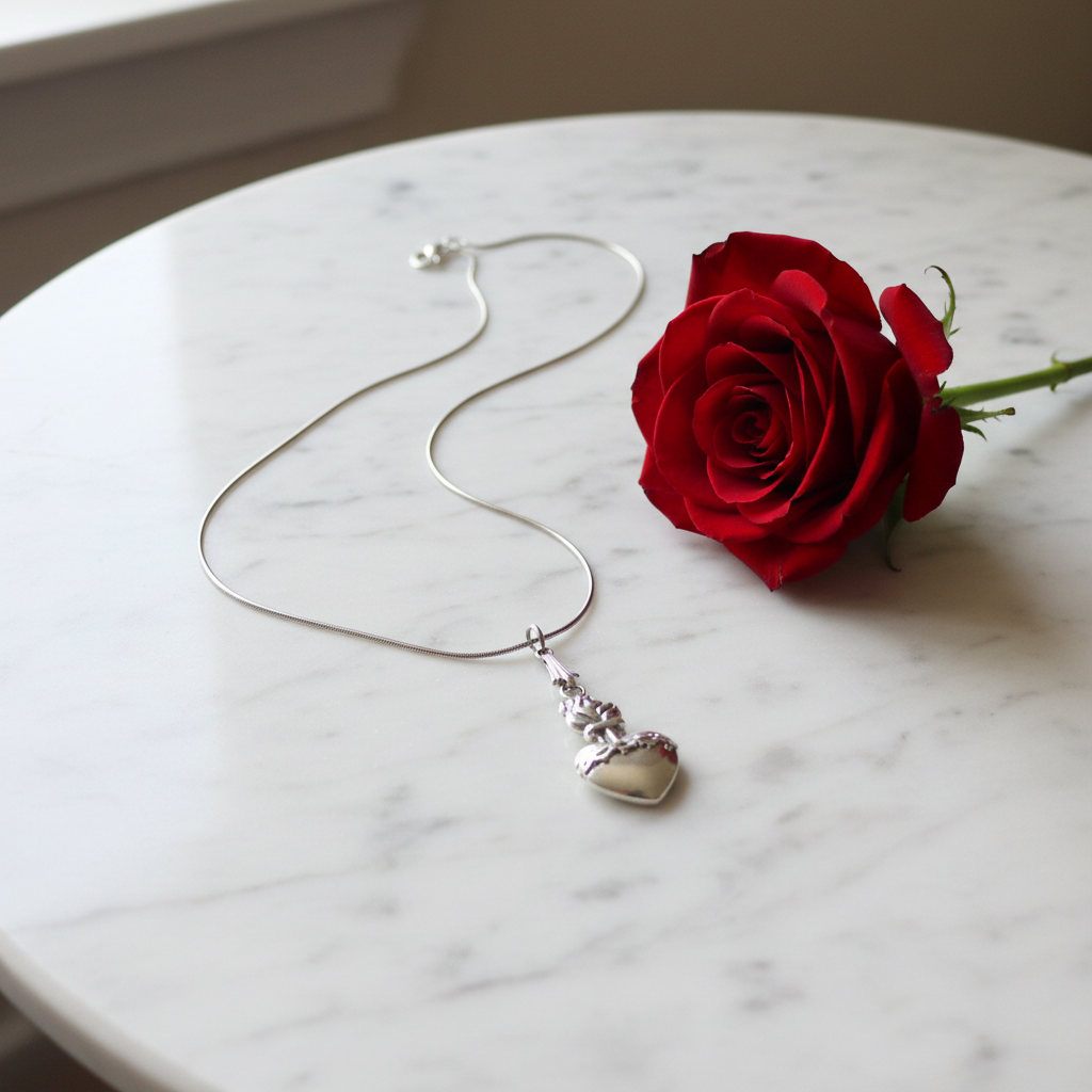 Sacred Heart of Jesus Necklace in Stainless Steel
