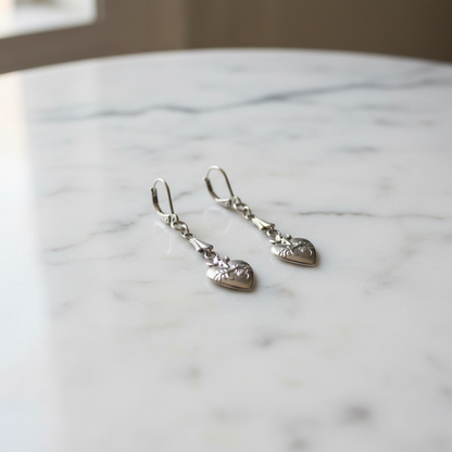 Sacred Heart of Jesus Stainless Steel Earrings