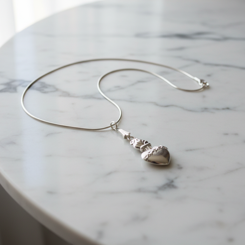 Sacred Heart of Jesus Stainless Steel Necklace