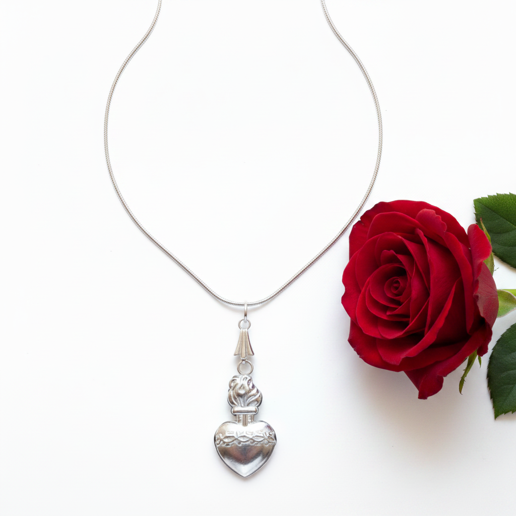 Sacred Heart of Jesus Stainless Steel Necklace