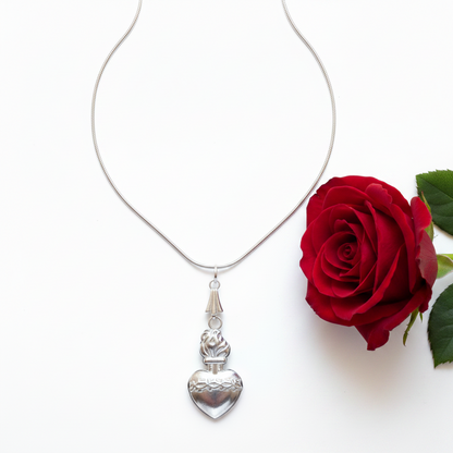 Sacred Heart of Jesus Stainless Steel Necklace